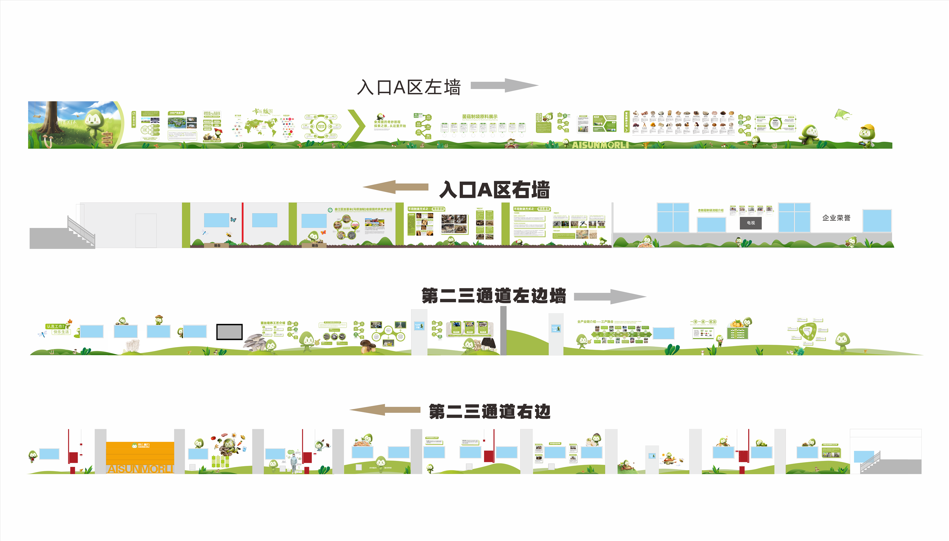 参观通道文化墙设计图
